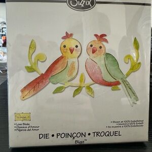 Sizzix Love Birds Die - Red and Green